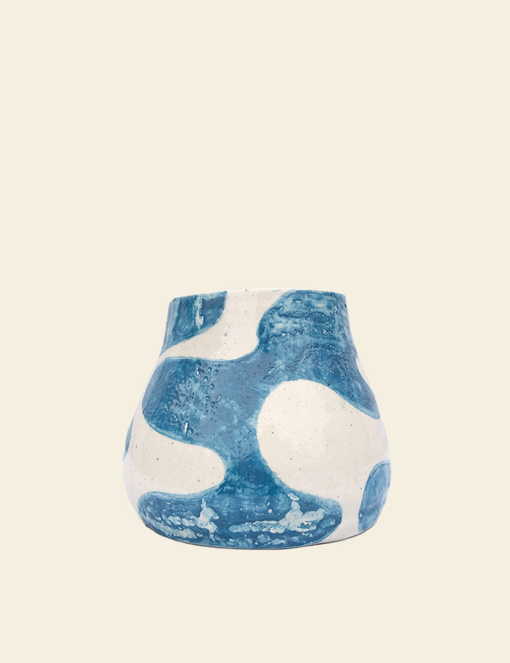 Matte Blue Ceramic Vase