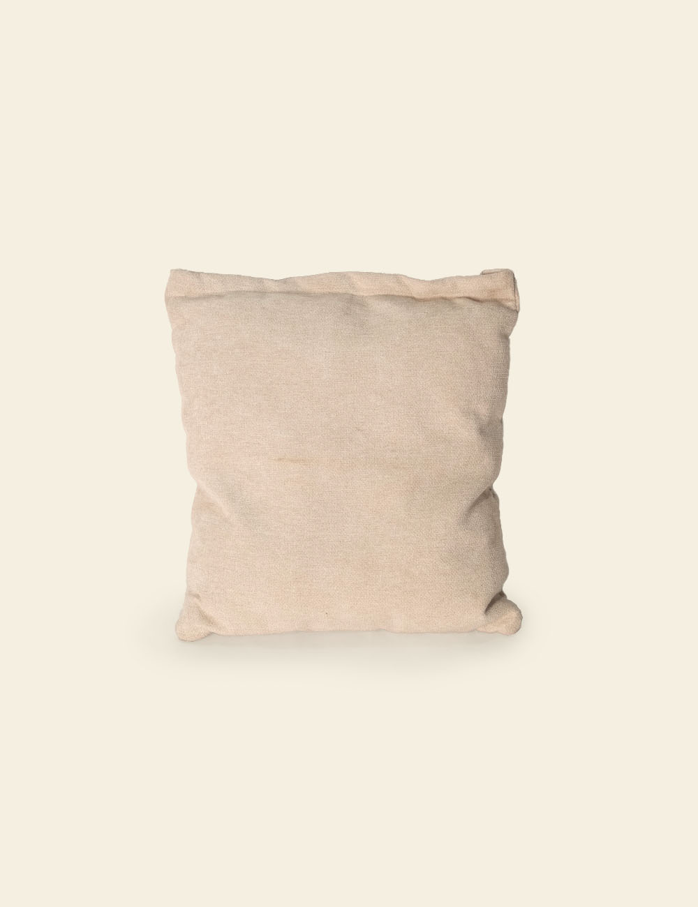 Beige Cotton Velvet Cushion
