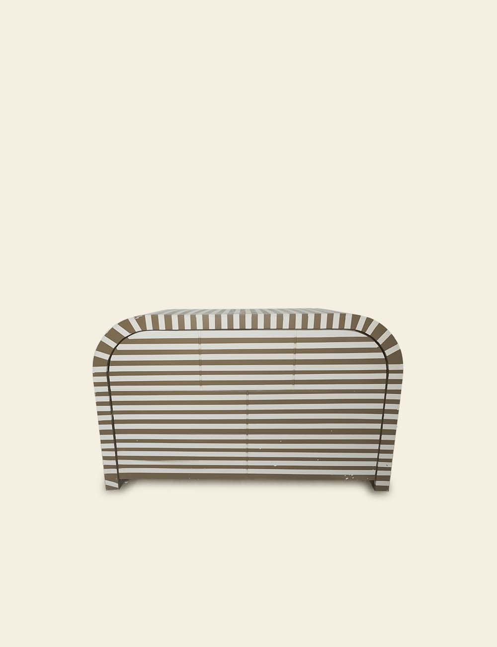 Bone Inlay Curved Table
