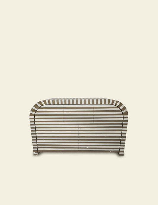 Bone Inlay Curved Table
