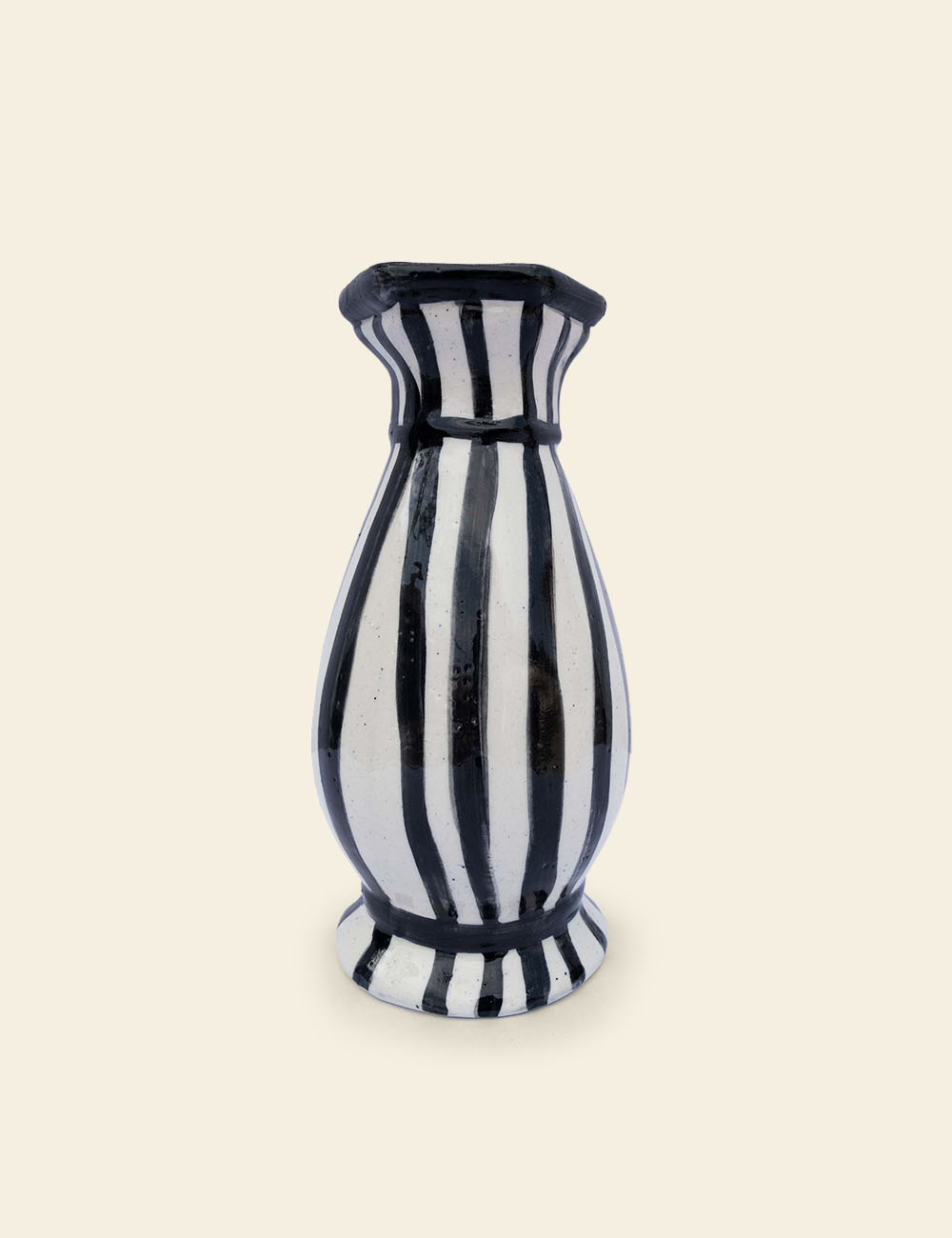Black Stripe Trumpet Vase