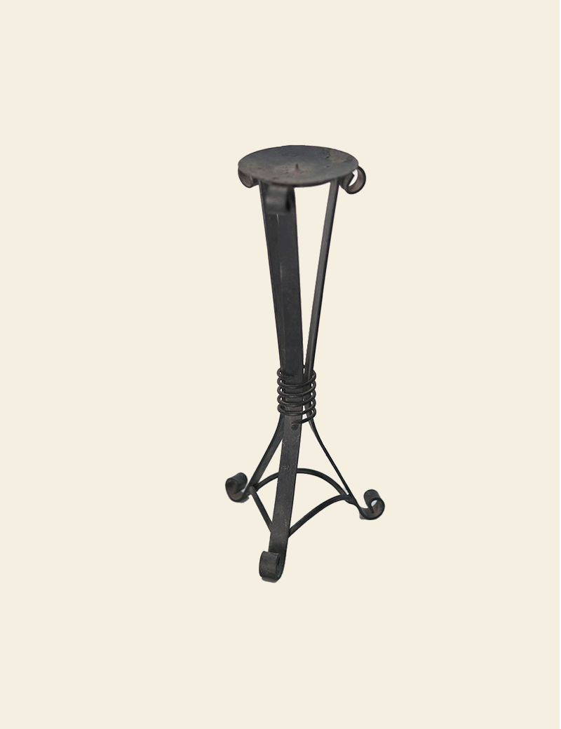 Black Wrought Iron Candle Stand – Large