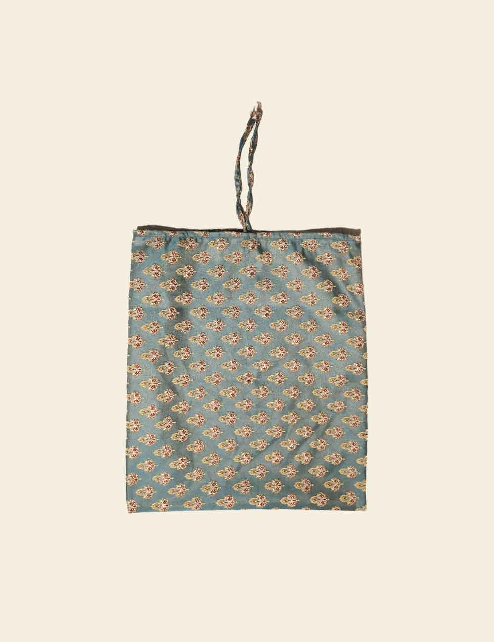 Blue Grey Tribal Pattern Cushion Cover