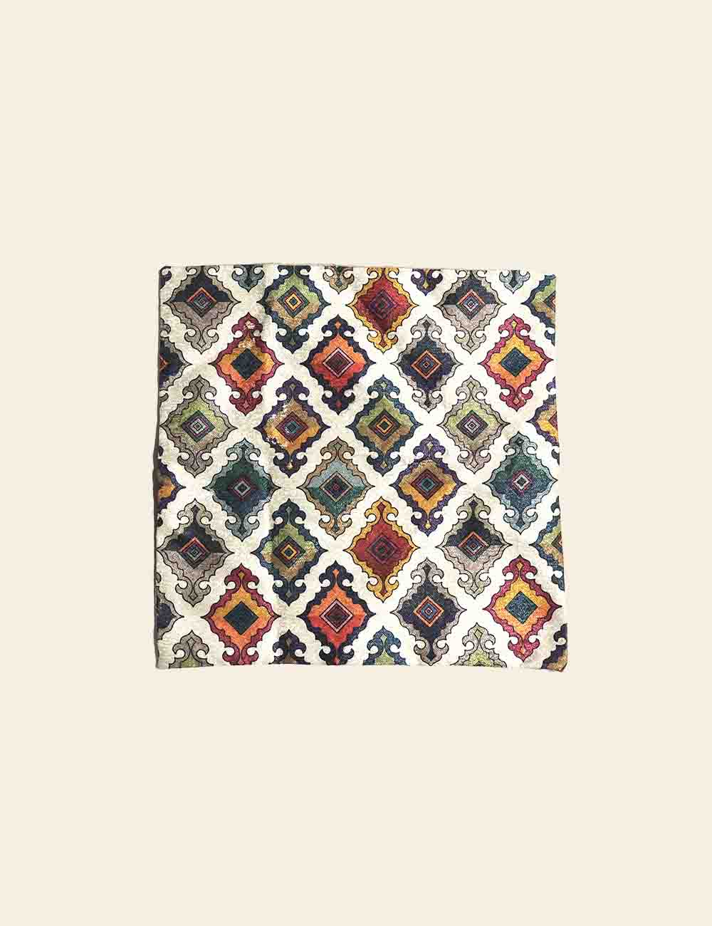 Blue Grey Tribal Pattern Cushion Cover