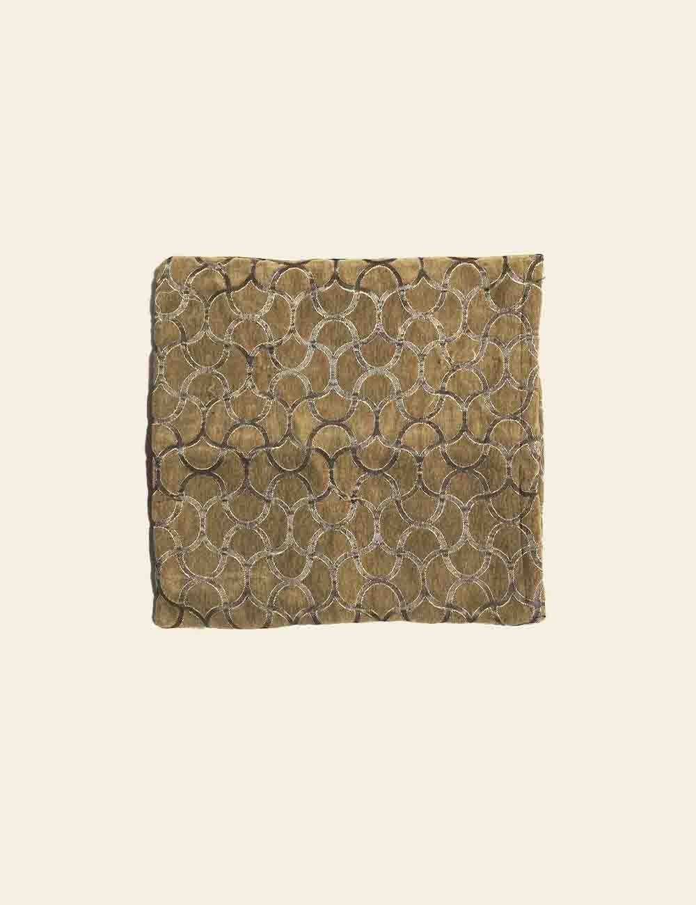 Brown Polyester Jacquard Cushion Cover