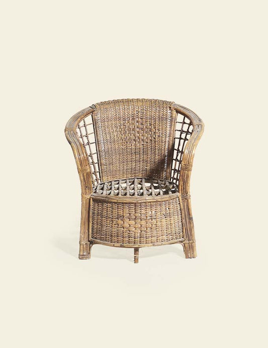 Cane Curved Back Sofa Chair
