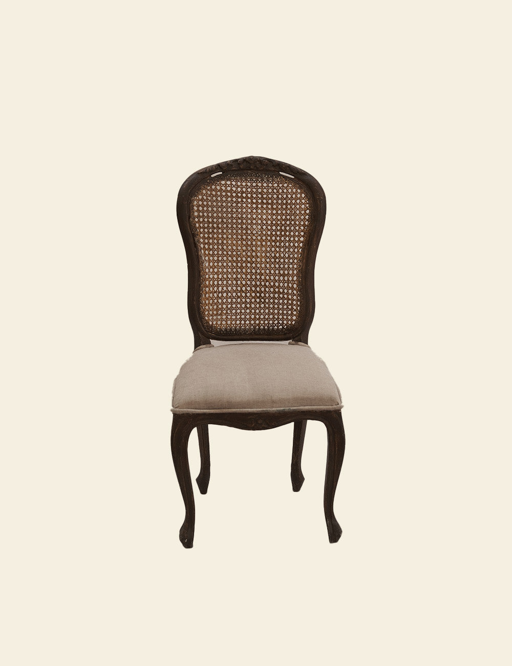 Cane & Linen Vintage Chair