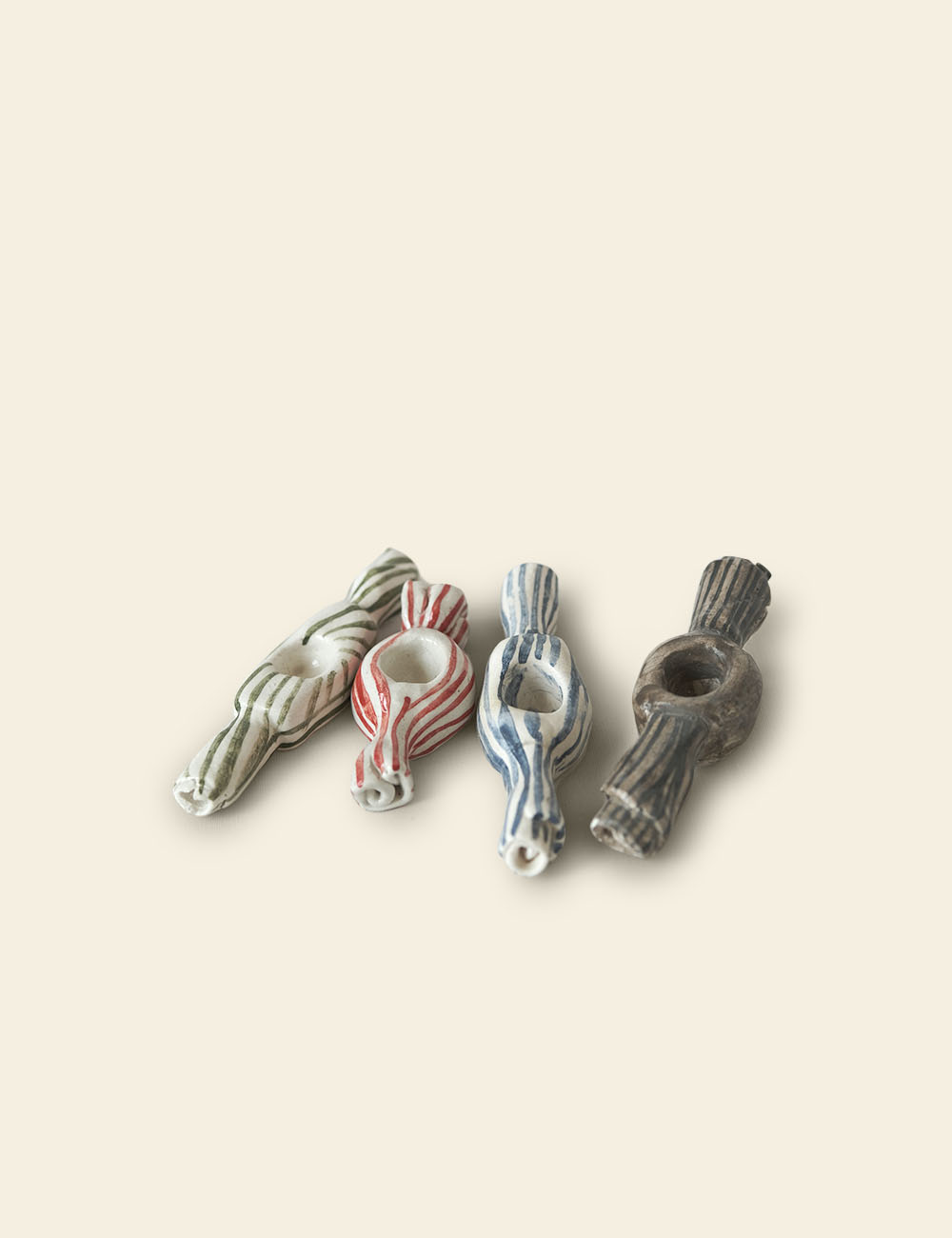 Ceramic Striped Toffees - Set of 4