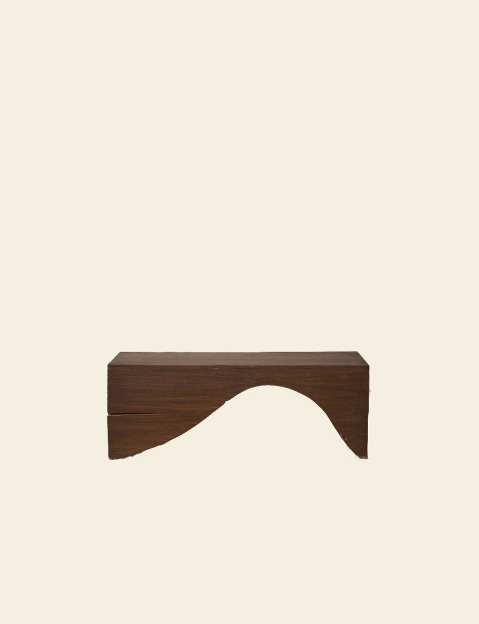 Dark Brown Arc Wave Bench