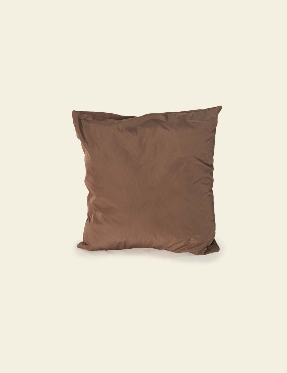 Dark Brown Raw Silk Cushion