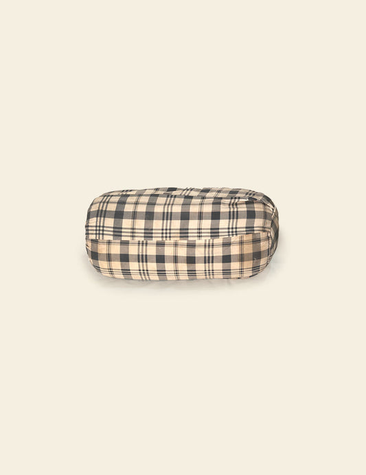 Dark Grey Cream Checkered Backrest