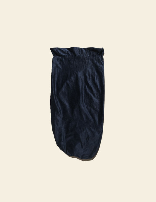 Dark Navy Blue Velvet Back Rest Cover