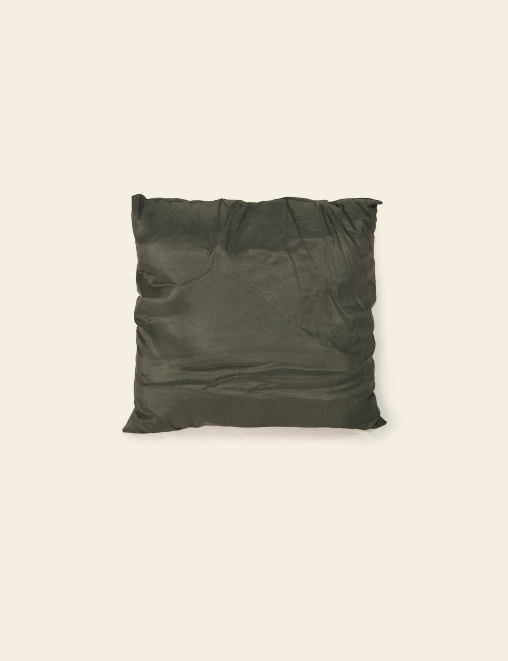 Dark Olive Green Raw Silk Cushion