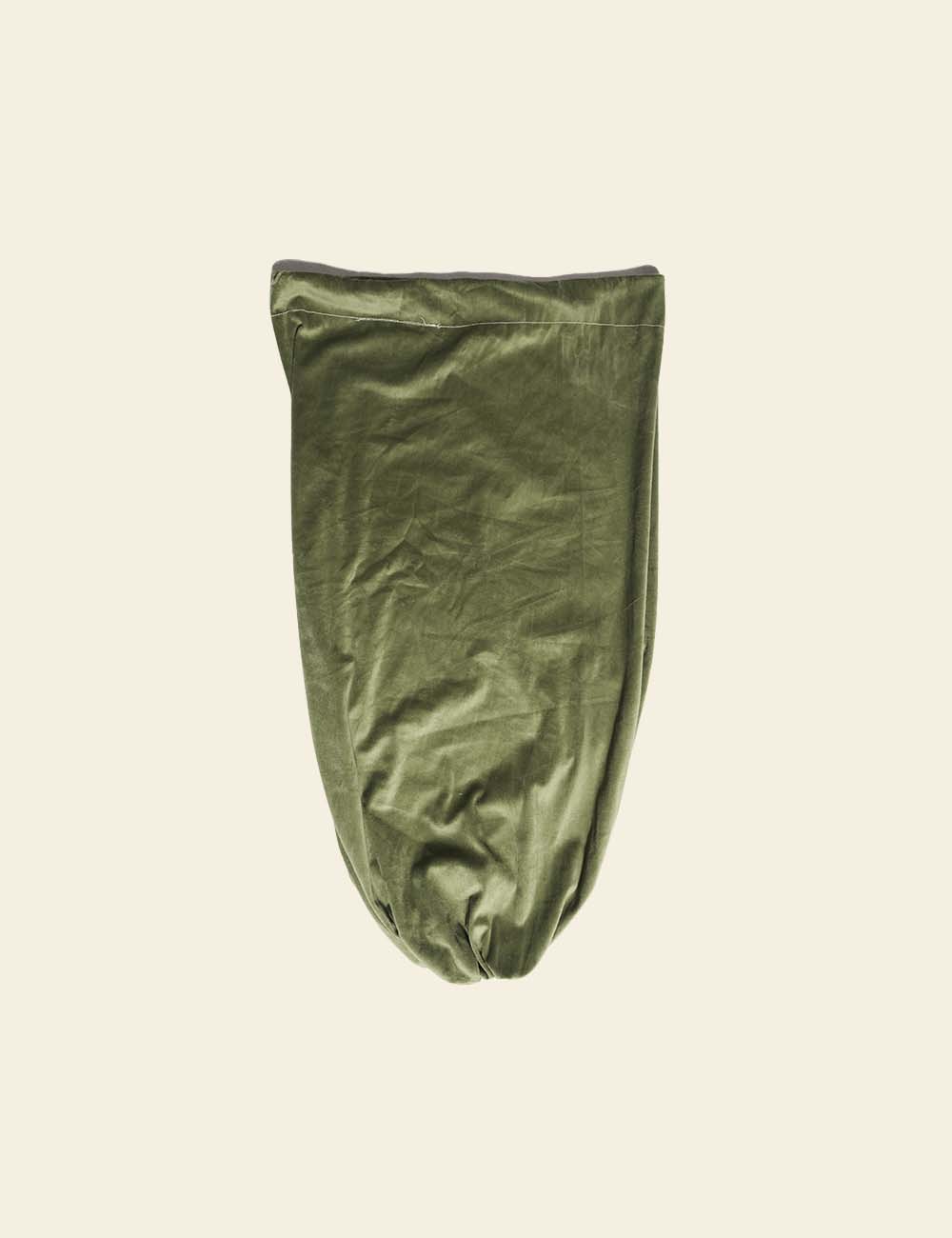 Dark Olive Green Velvet Back Rest Cover