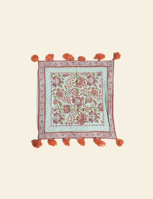Detailed Colorful Floral Pattern Cushion Cover