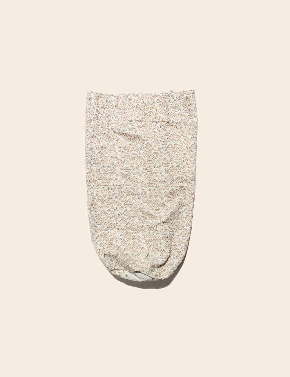 Diamond Printed Off-White Cotton Back Rest Cover