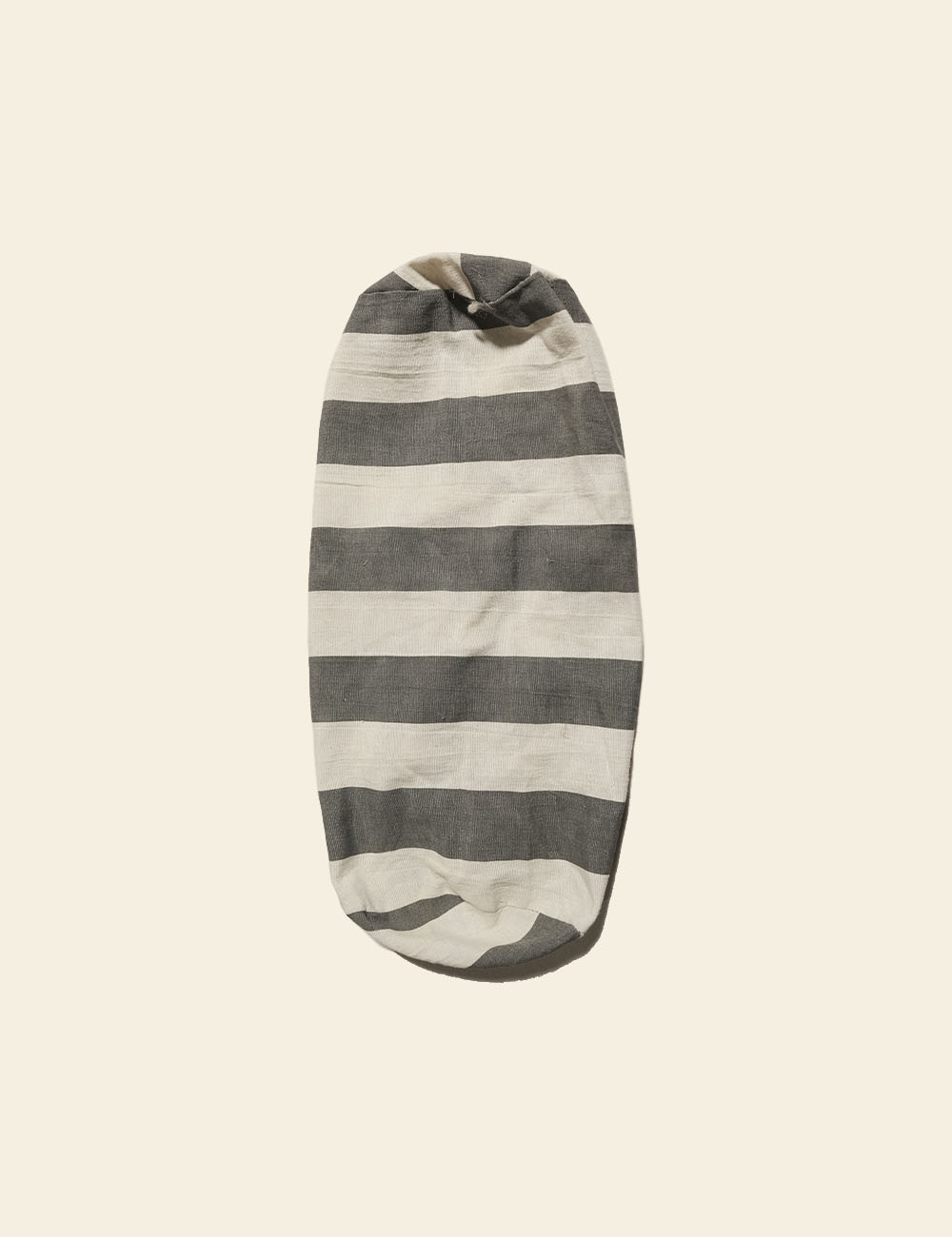 Grey and White Stripes Linen Back Rest Cover