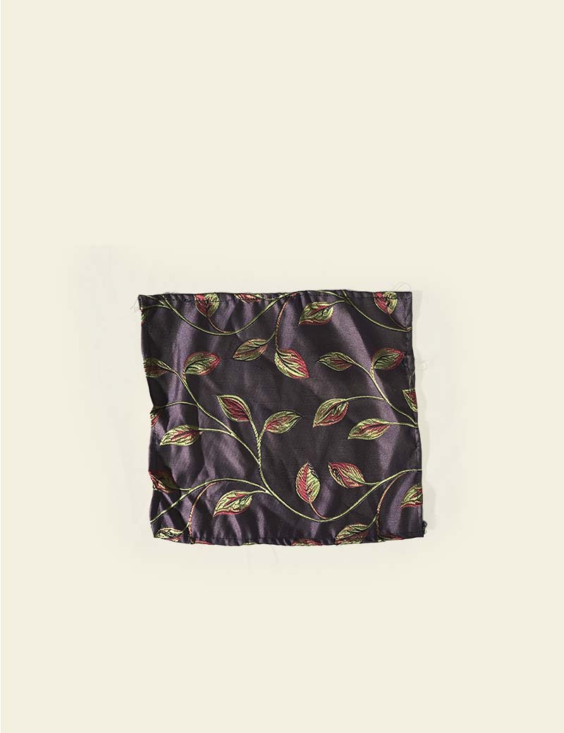 Indigo Silk Embroidered Dinner Napkin