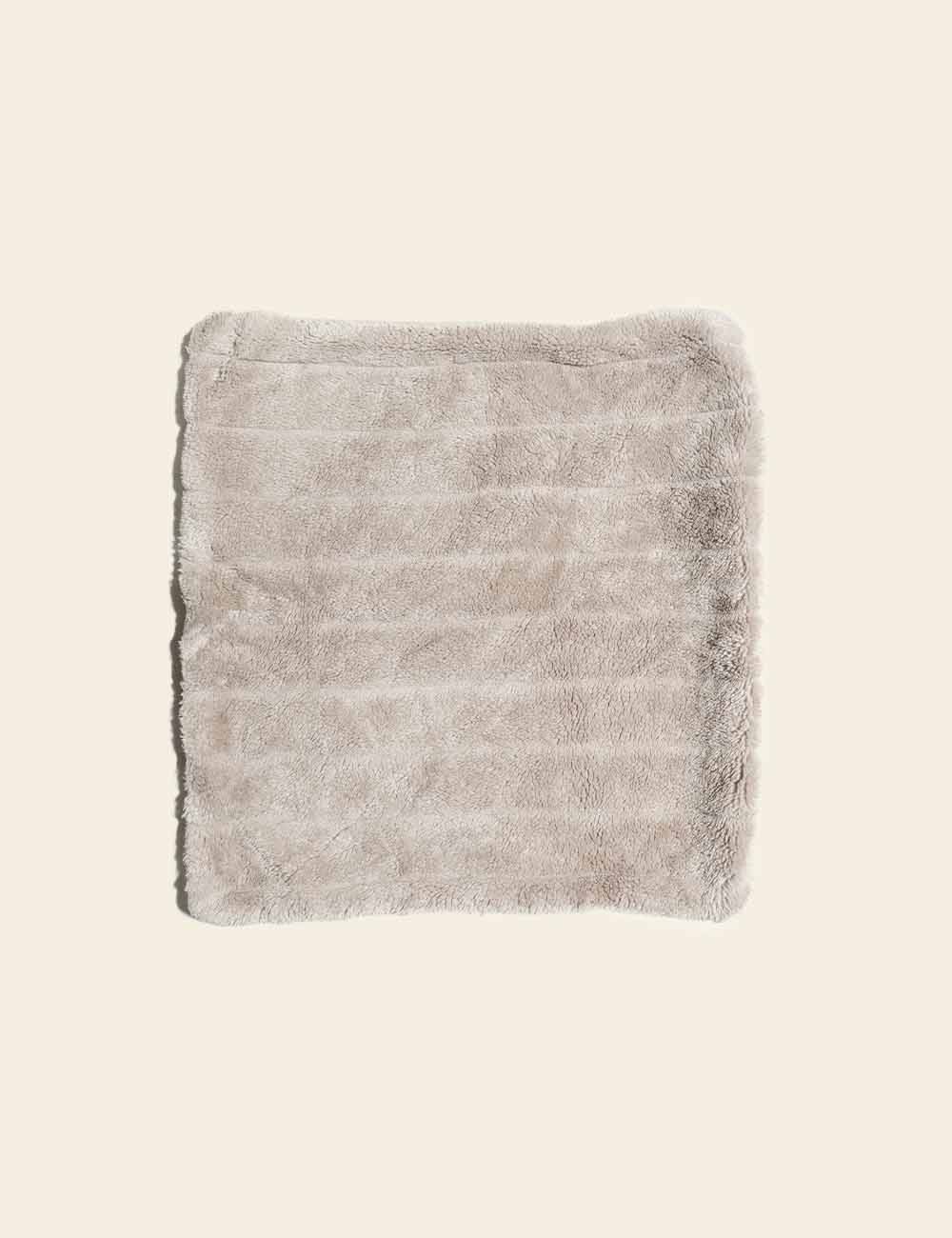 Light Taupe Faux Fur Cushion Cover