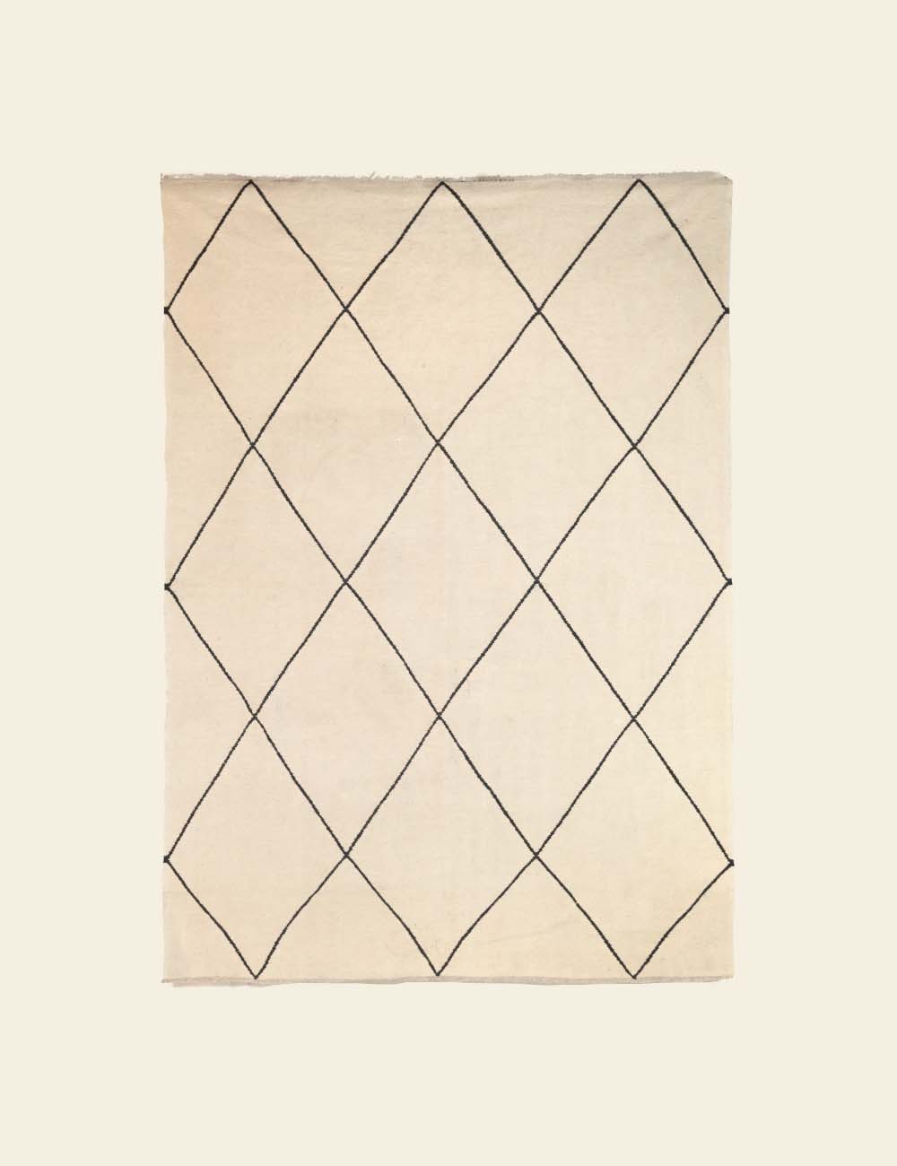 Modern Diagonal Lines Grey and White Rug