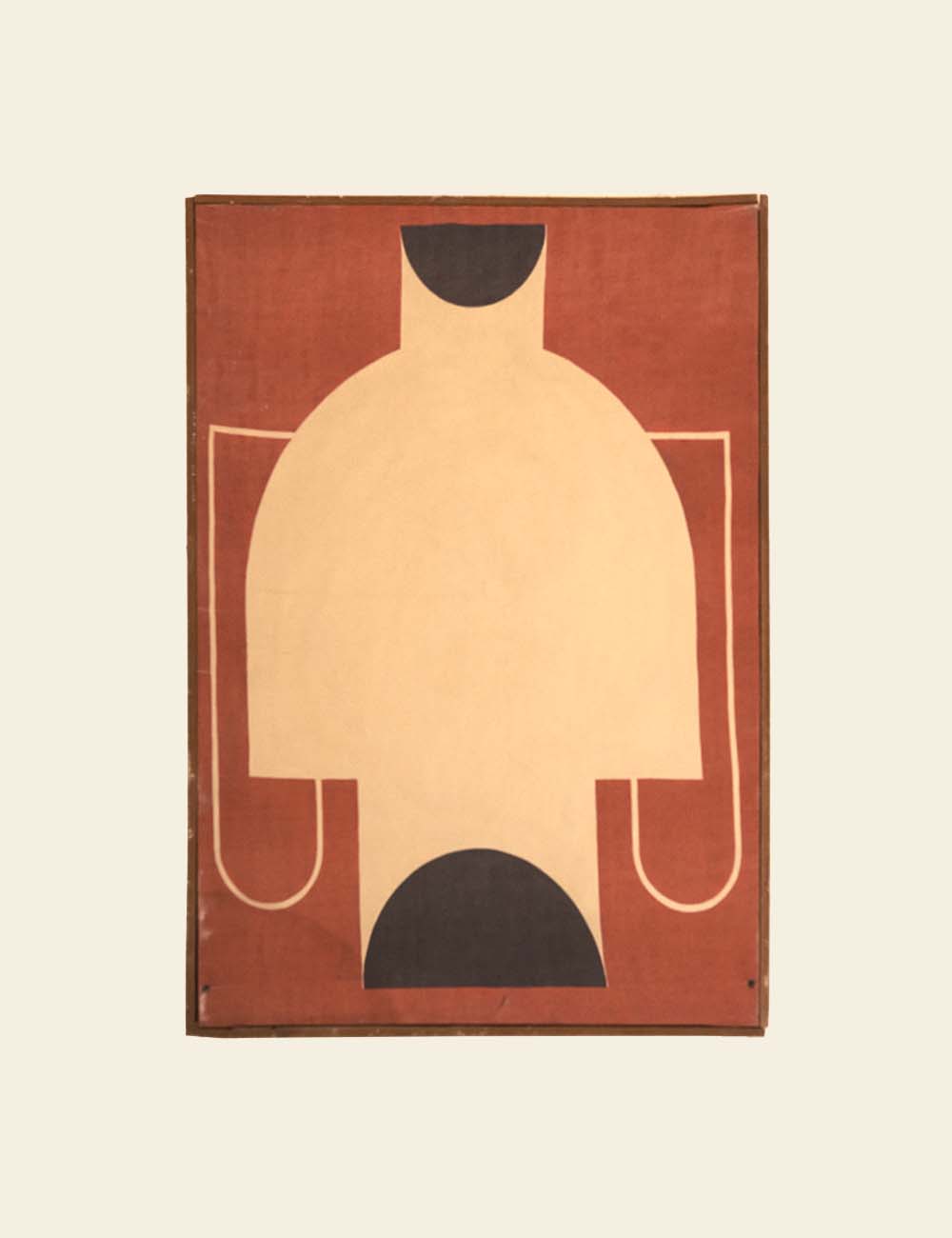 Orange Man Eclectic Abstract Painting