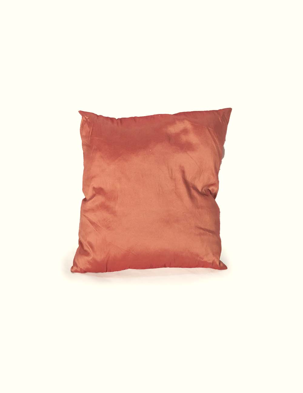 Peach Orange Raw Silk Cushion