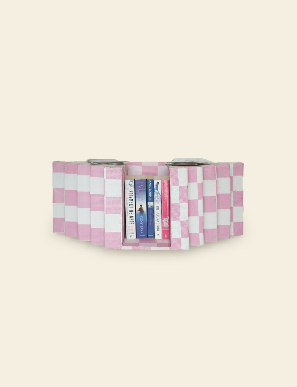 Pink and White Bookshelf