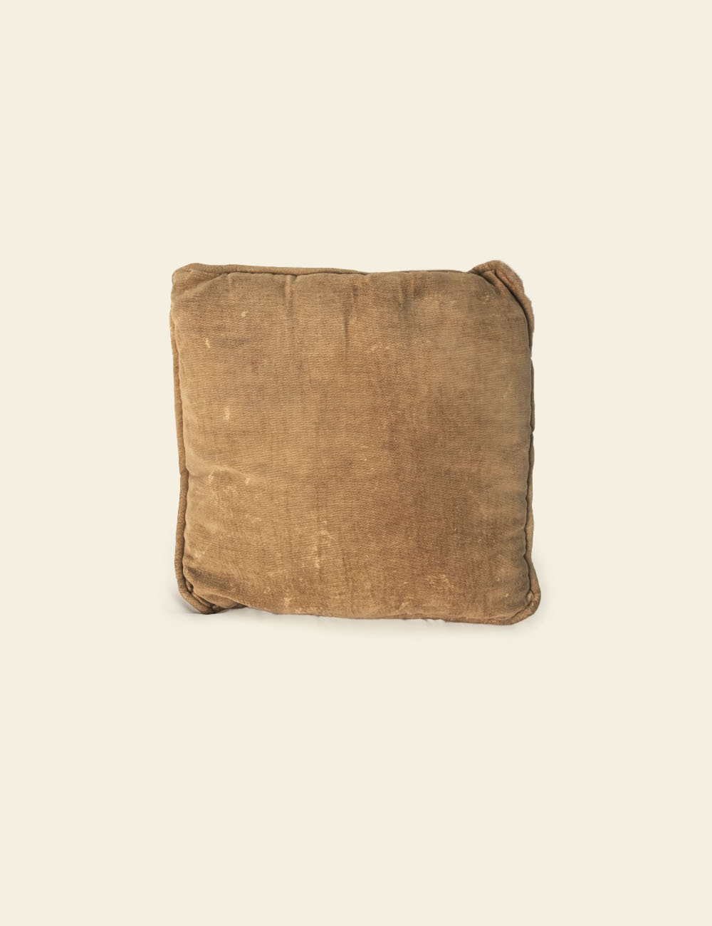 Tan Brown Cotton Velvet Cushion