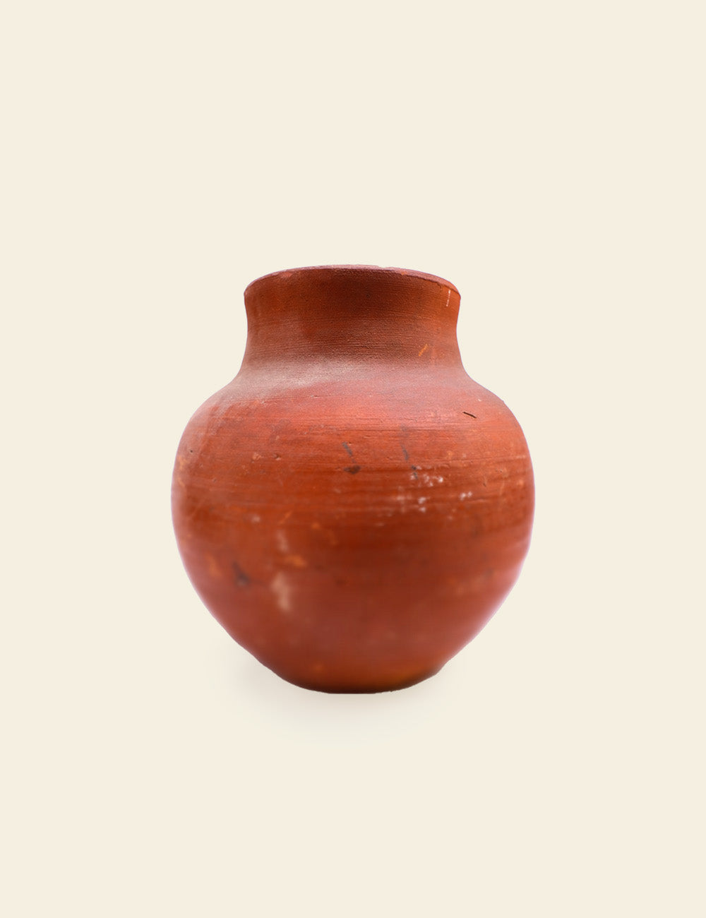 Round Terracotta Clay Vase