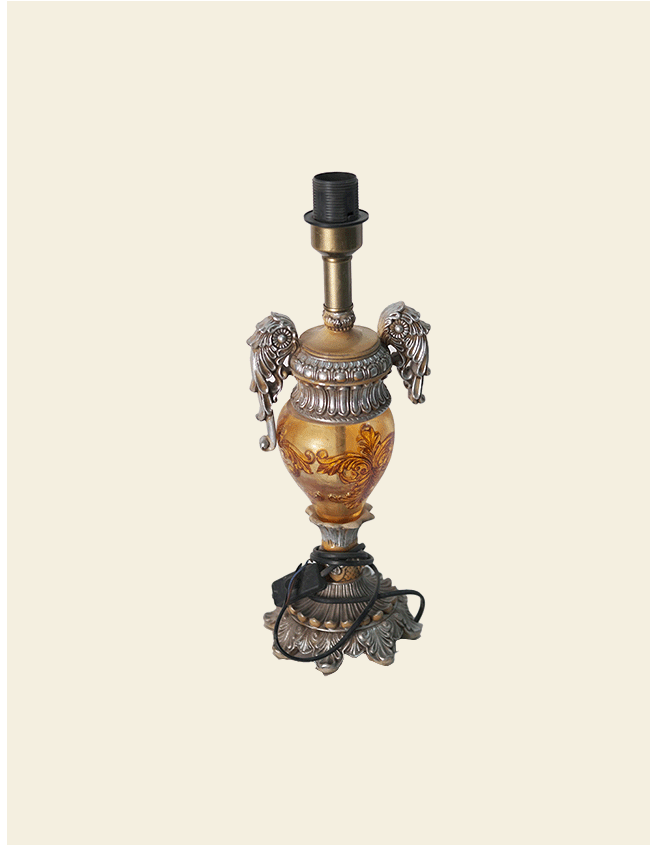 Vintage Golden Yellow Angel Lamp