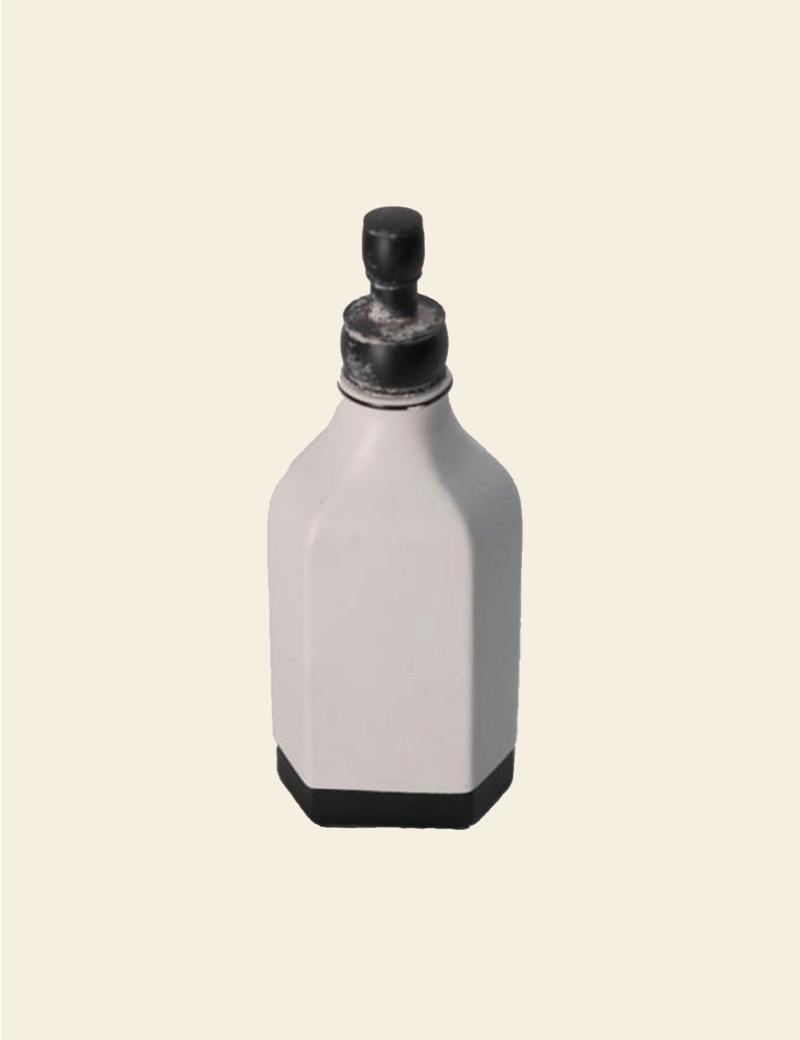 White and Black Soap Dispenser Vase