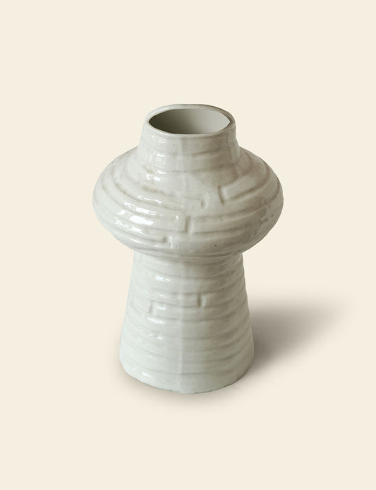 White Ceramic Athena Vase