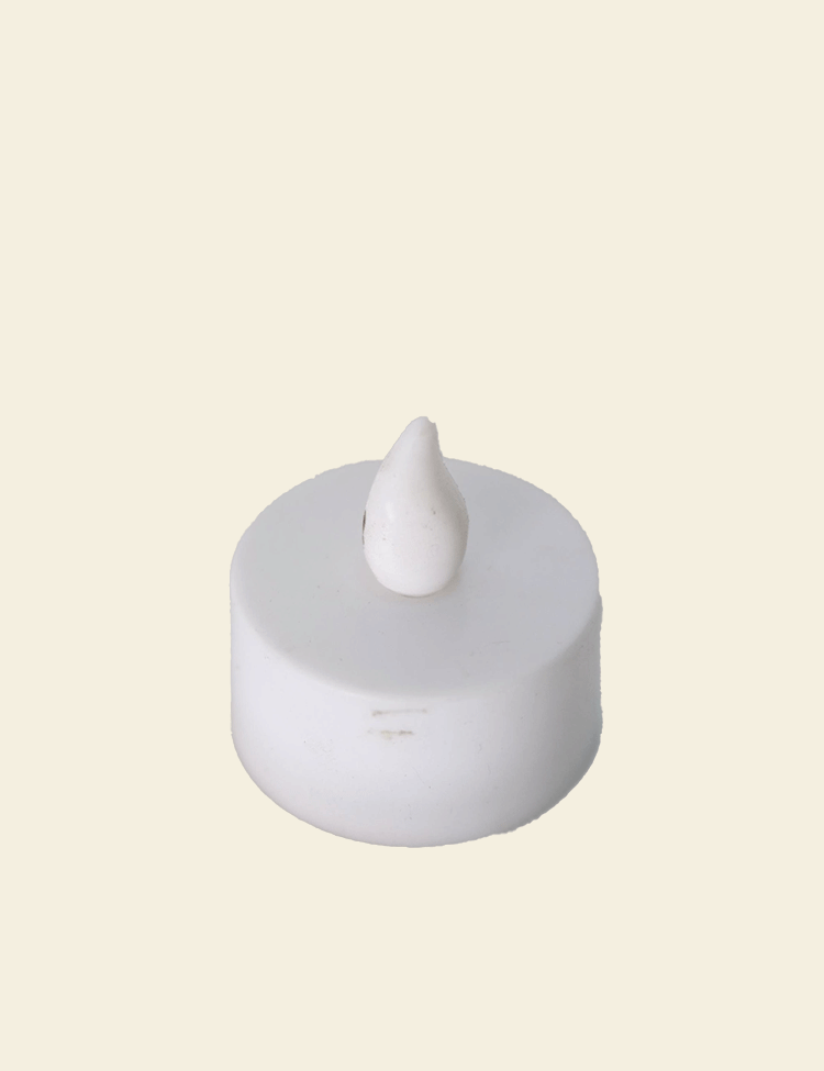 White Plastic LED Candle
