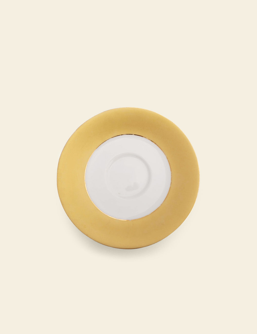 Yellow Rim Plate Saucer