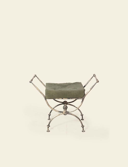 1960s French Wrought Iron Bench