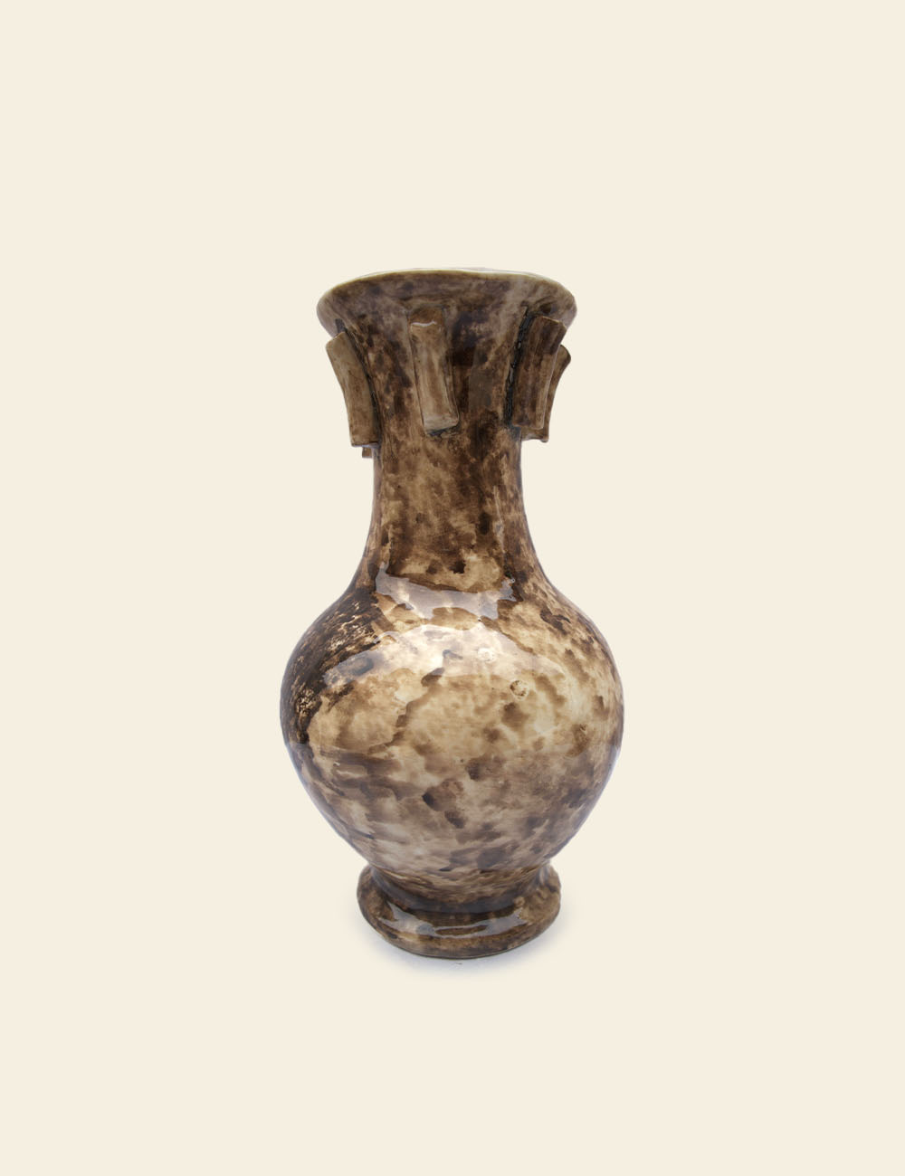 Antique McCoy Glaze Brown Vase
