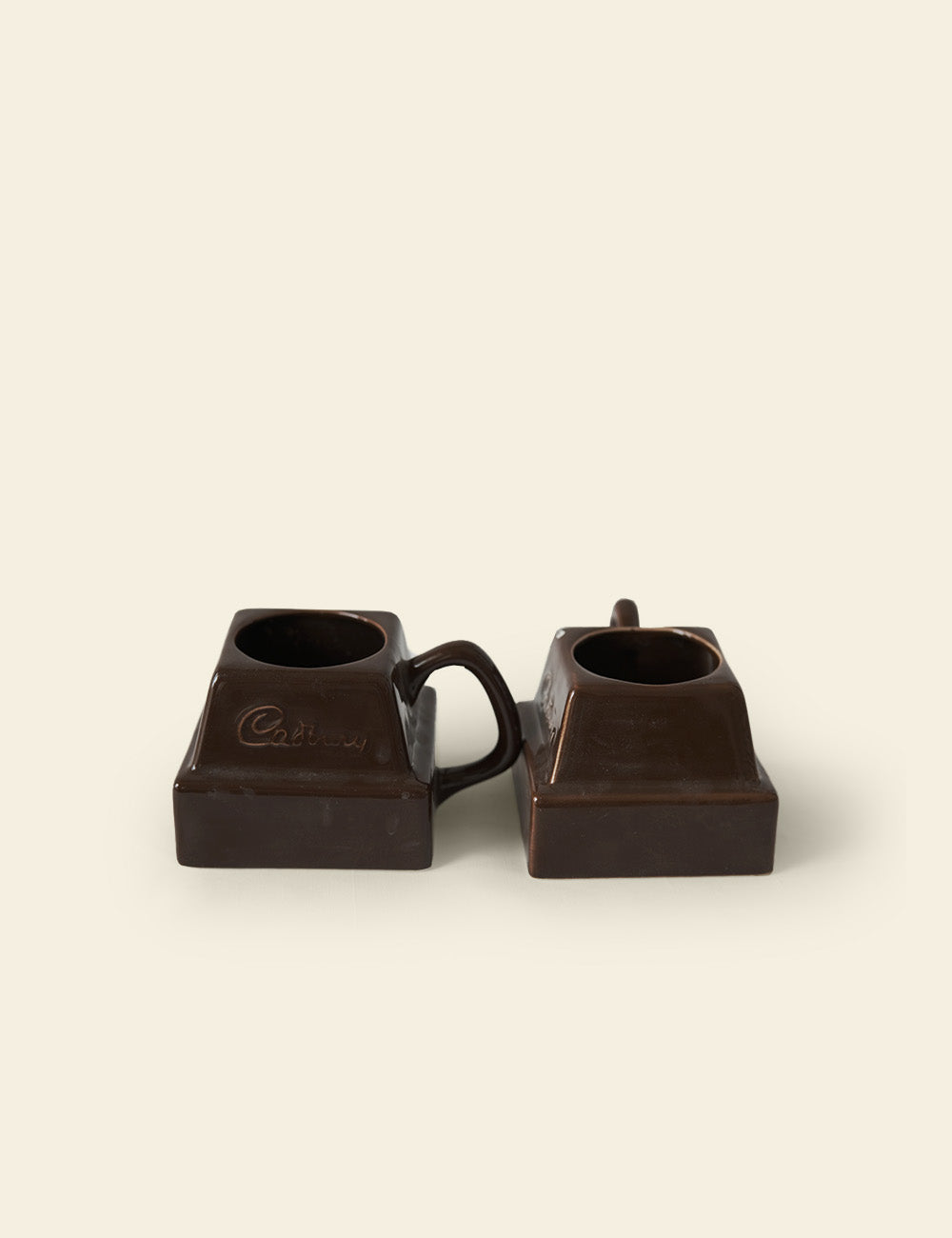 A Pair of 2 Vintage Cadbury Chocolate Ceramic Mugs