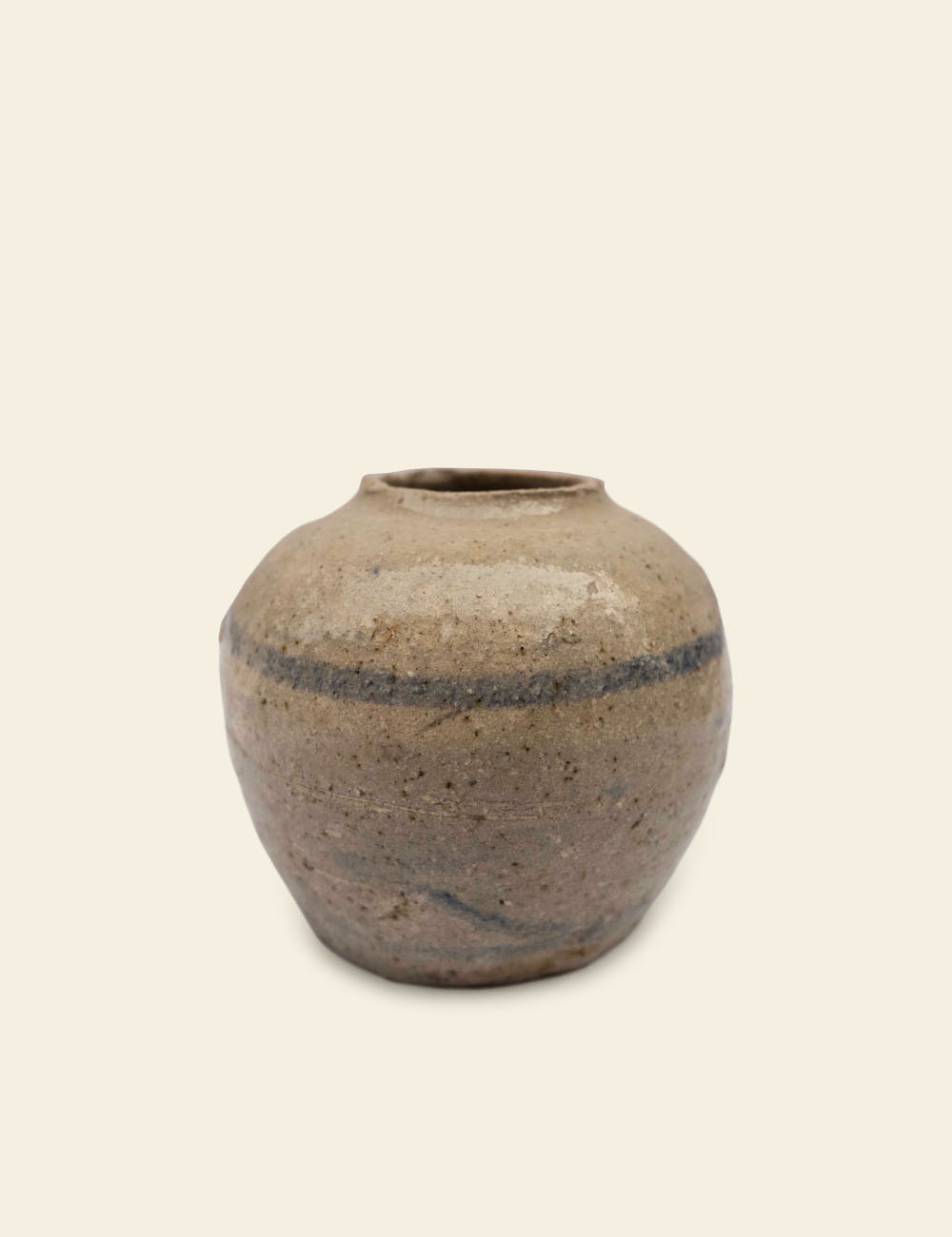 Antique Chinese Ming Dynasty Glazed Stoneware Ginger Jar