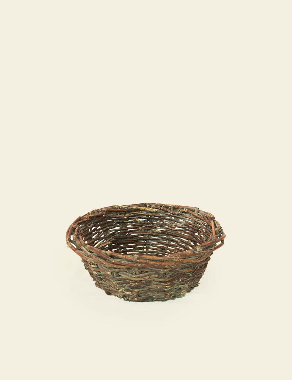 Antique Primitive Hand-Made Wicker Basket