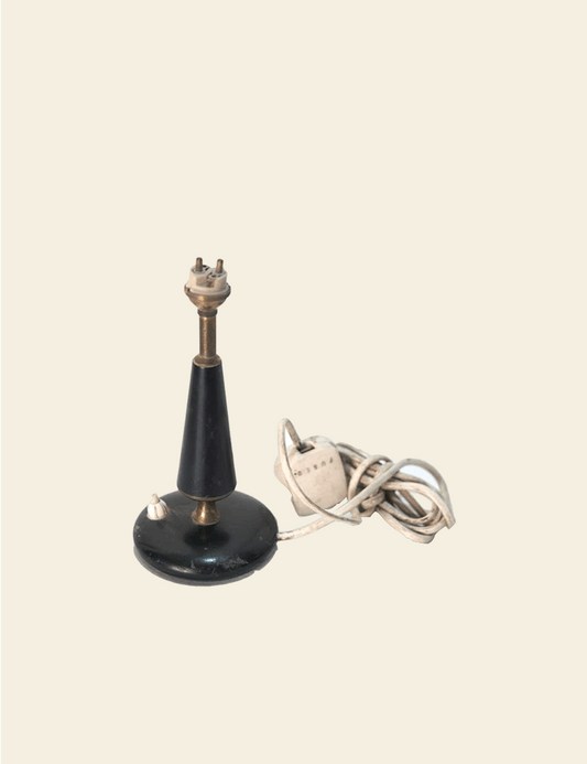 Art Deco Brass and Black Lamp Base