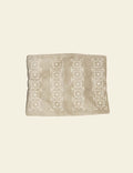 Beige Cut-Out Pattern Velvet Cushion Cover