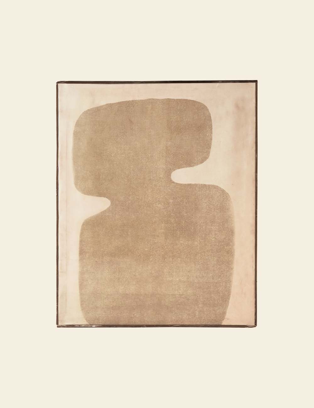 Beige Dual-Shade Painting in Wood Frame