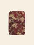 Beige Floral Print Red Place Mat
