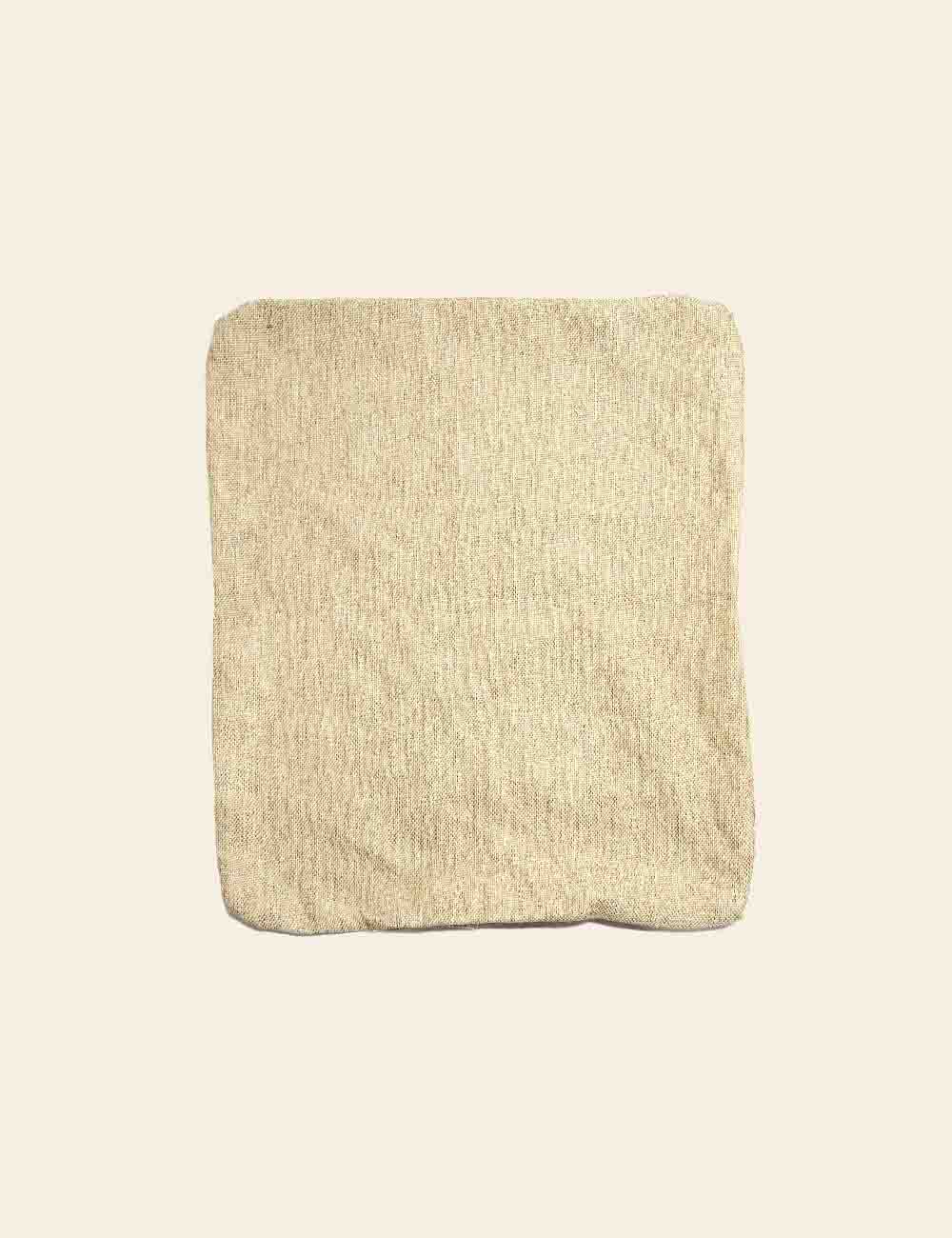 Beige Yellow Textured Cotton Cushion Cover