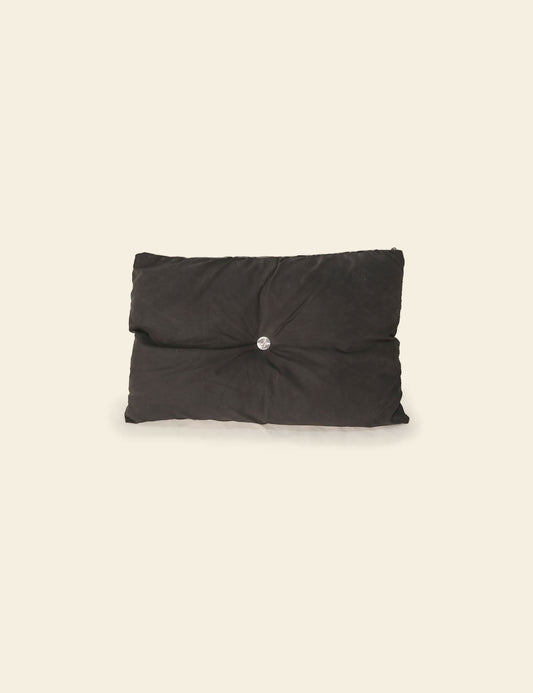 Black Cotton Velvet Diamond Pillow Cushion