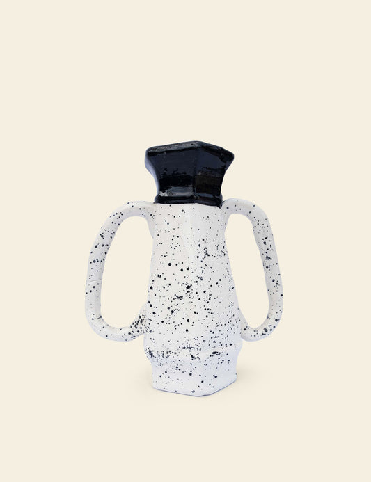 Black Dot Ceramic Vase