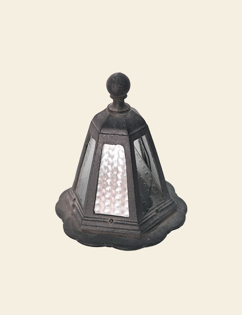 Black Metal and Glass Table Lamp