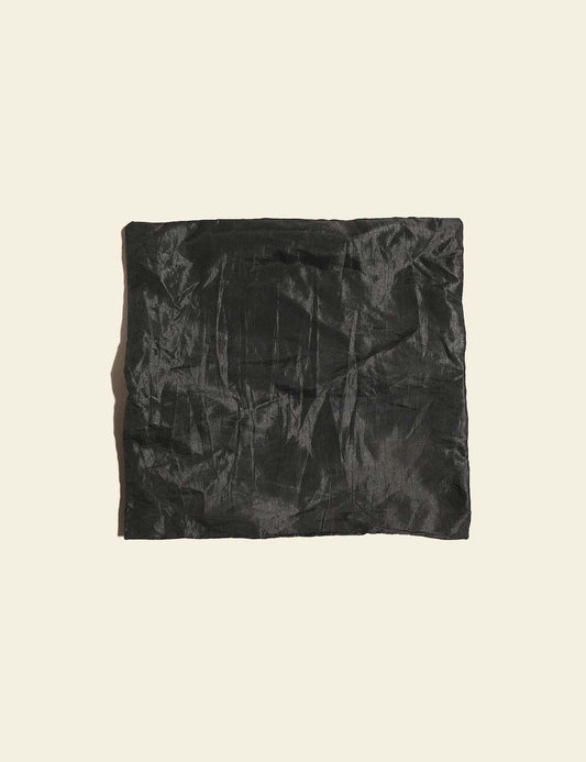 Black Raw Silk Cushion Cover