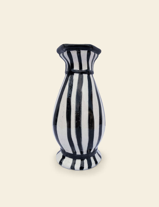 Black Stripe Trumpet Vase