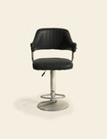 Black Synthetic Leather Bar Stool
